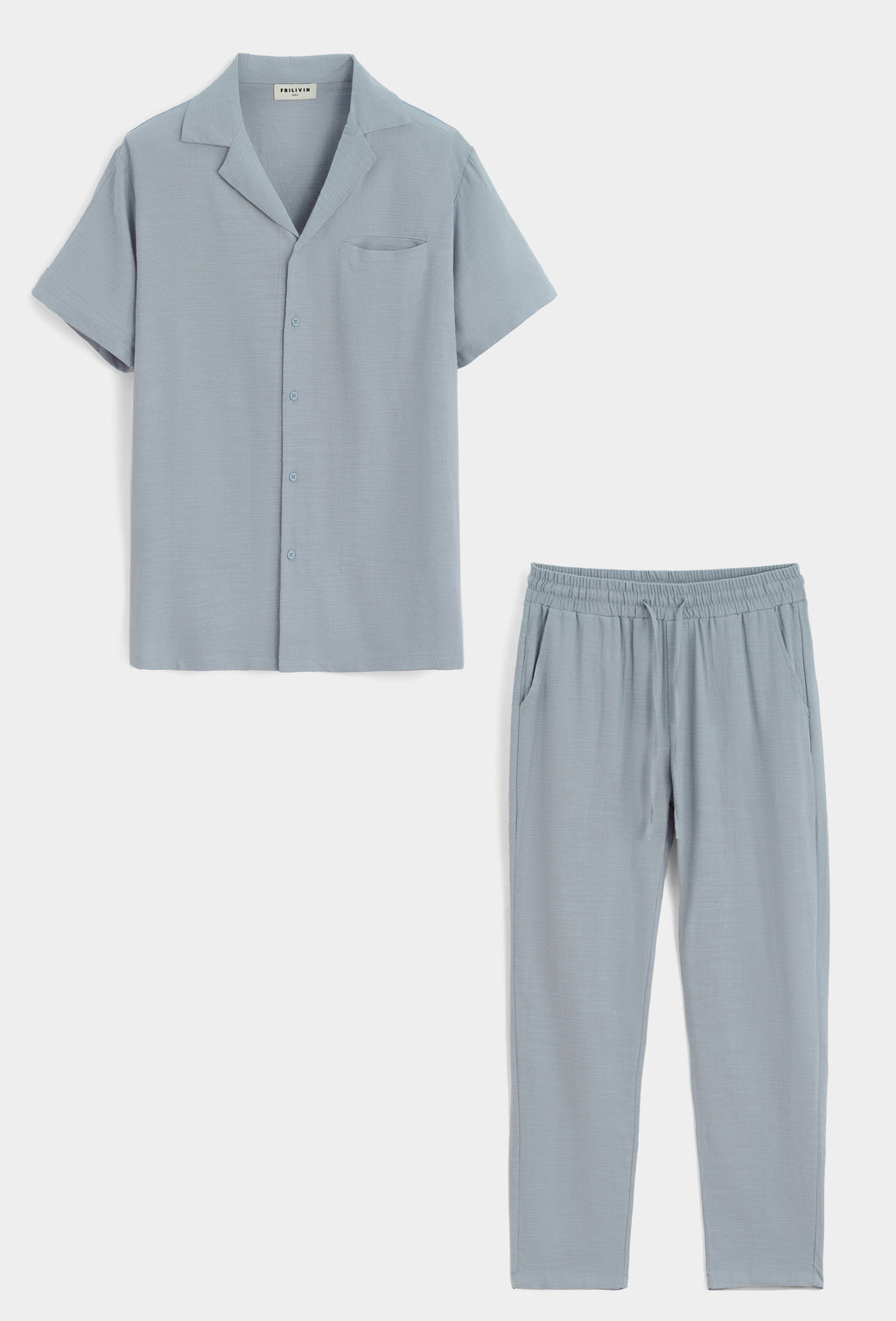 Conjunto coordenado Corte fluido Design descontraído - Azul