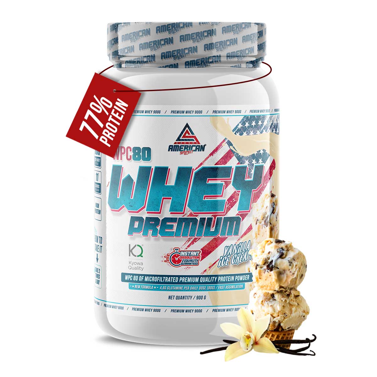 American Supplement  Proteína Whey Premium WPC80 900g