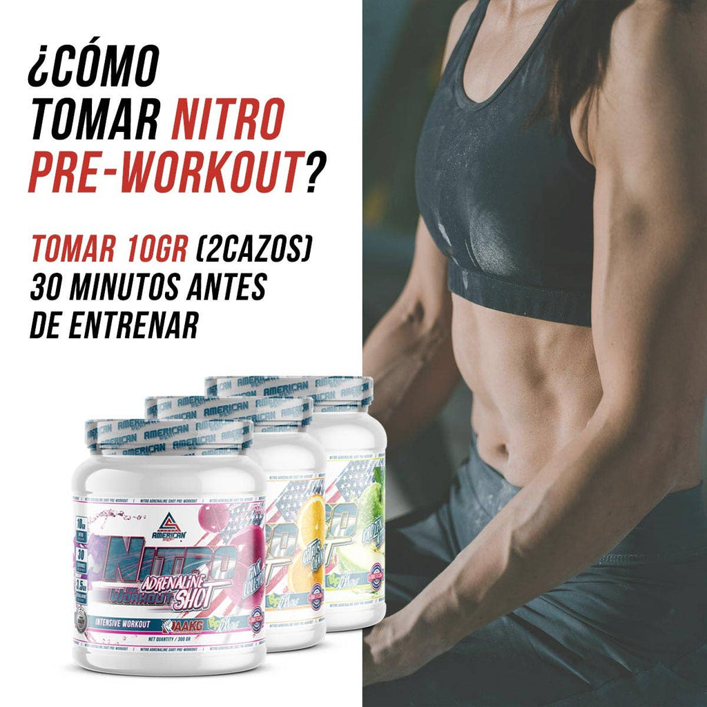 American Supplement Nitro Adrenaline Shot Pré-Treino 300 g