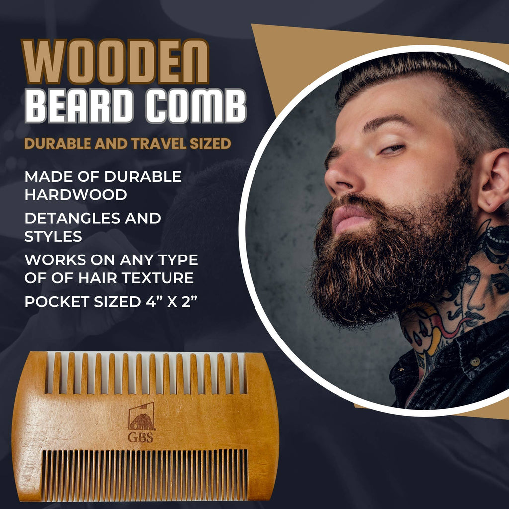 Kit de Cuidados para Barba GENTS para Homens com Bolsa de Viagem em Pele Sintética