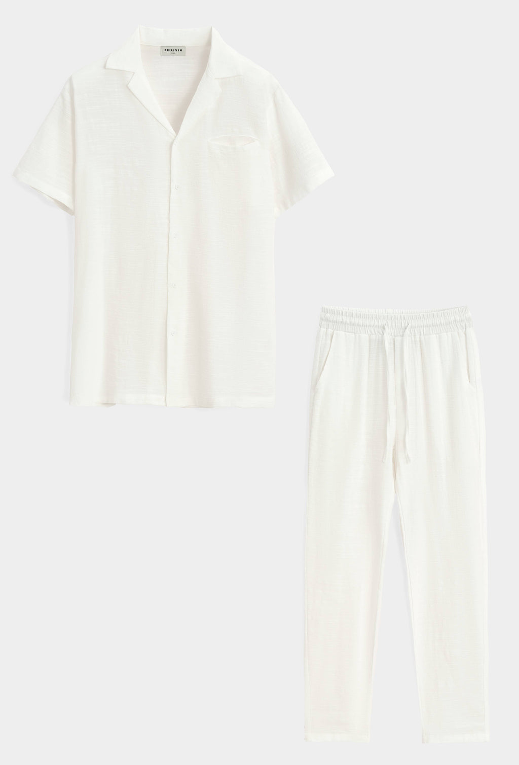 Conjunto coordenado Corte fluido Design descontraído - Branco