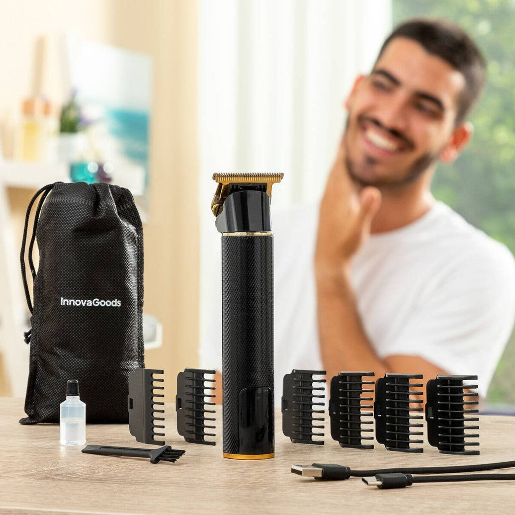 Máquina de Cortar Cabelo Profissional Recarregável InnovaGoods Triher com Acessórios