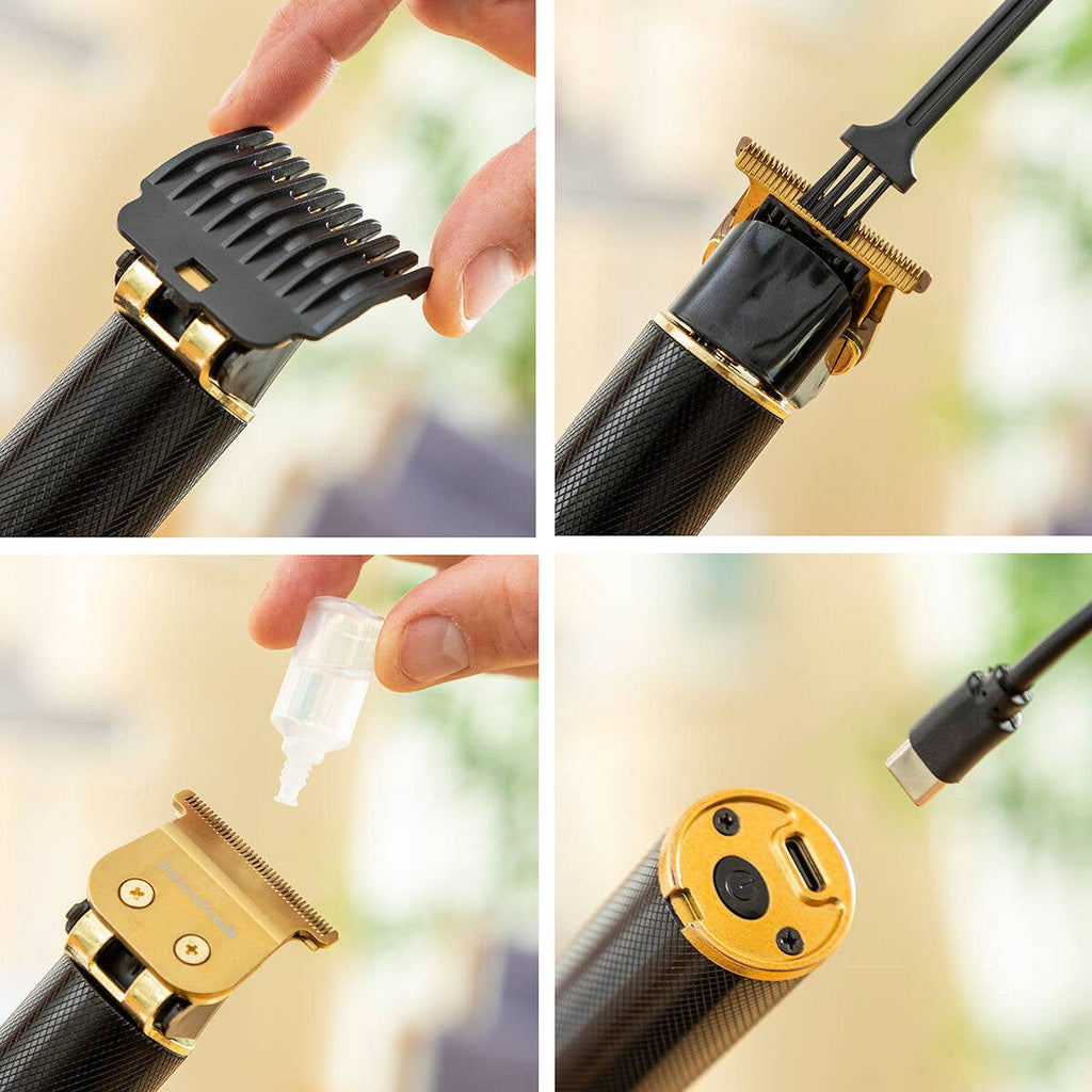 Máquina de Cortar Cabelo Profissional Recarregável InnovaGoods Triher com Acessórios