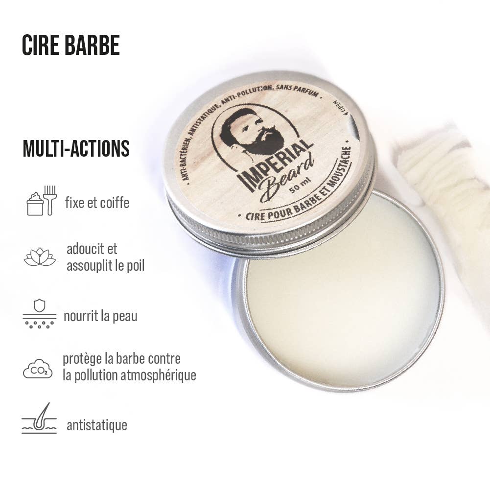 Cera hidratante para barba e bigode Imperial Beard