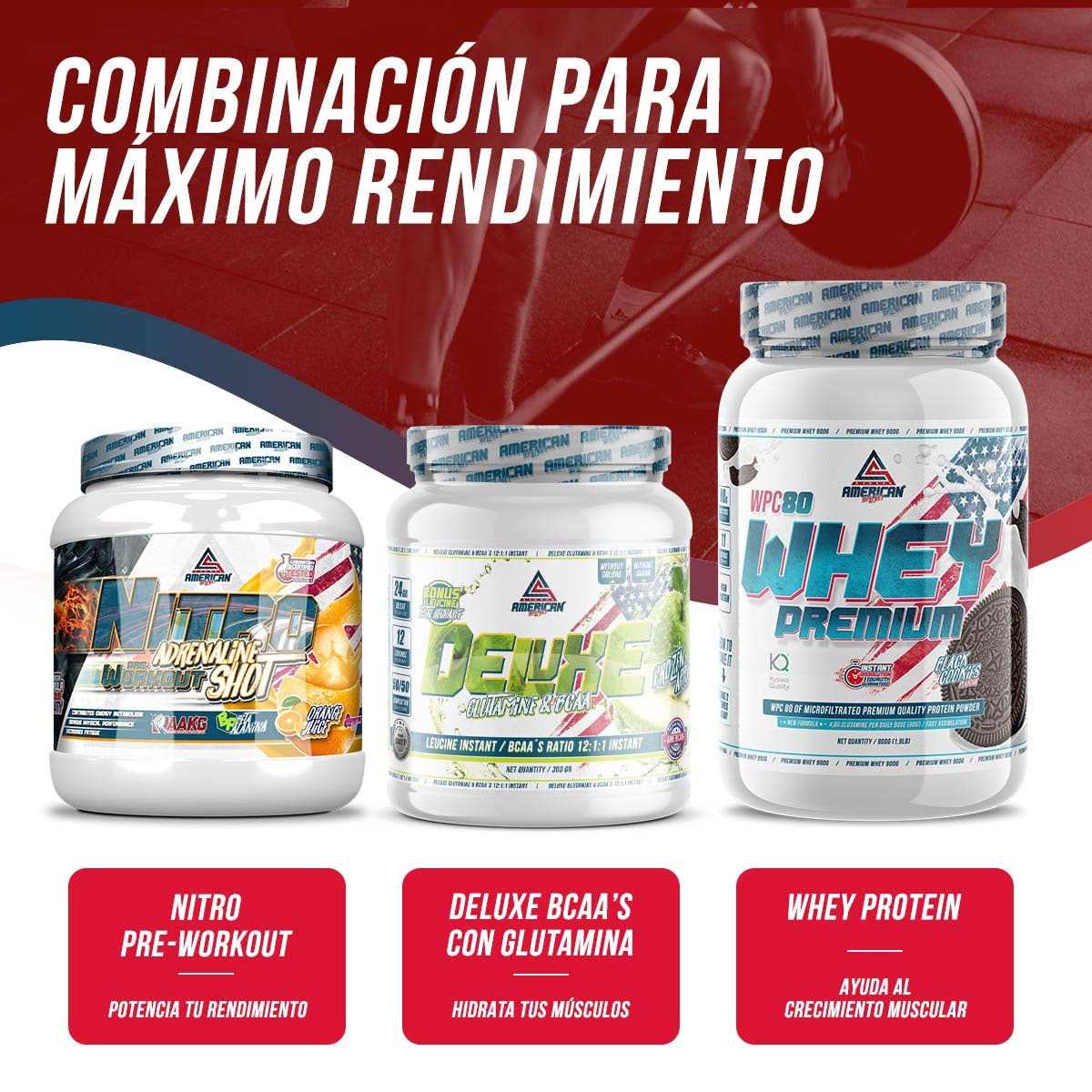 American Supplement Nitro Adrenaline Shot Pré-Treino 300 g