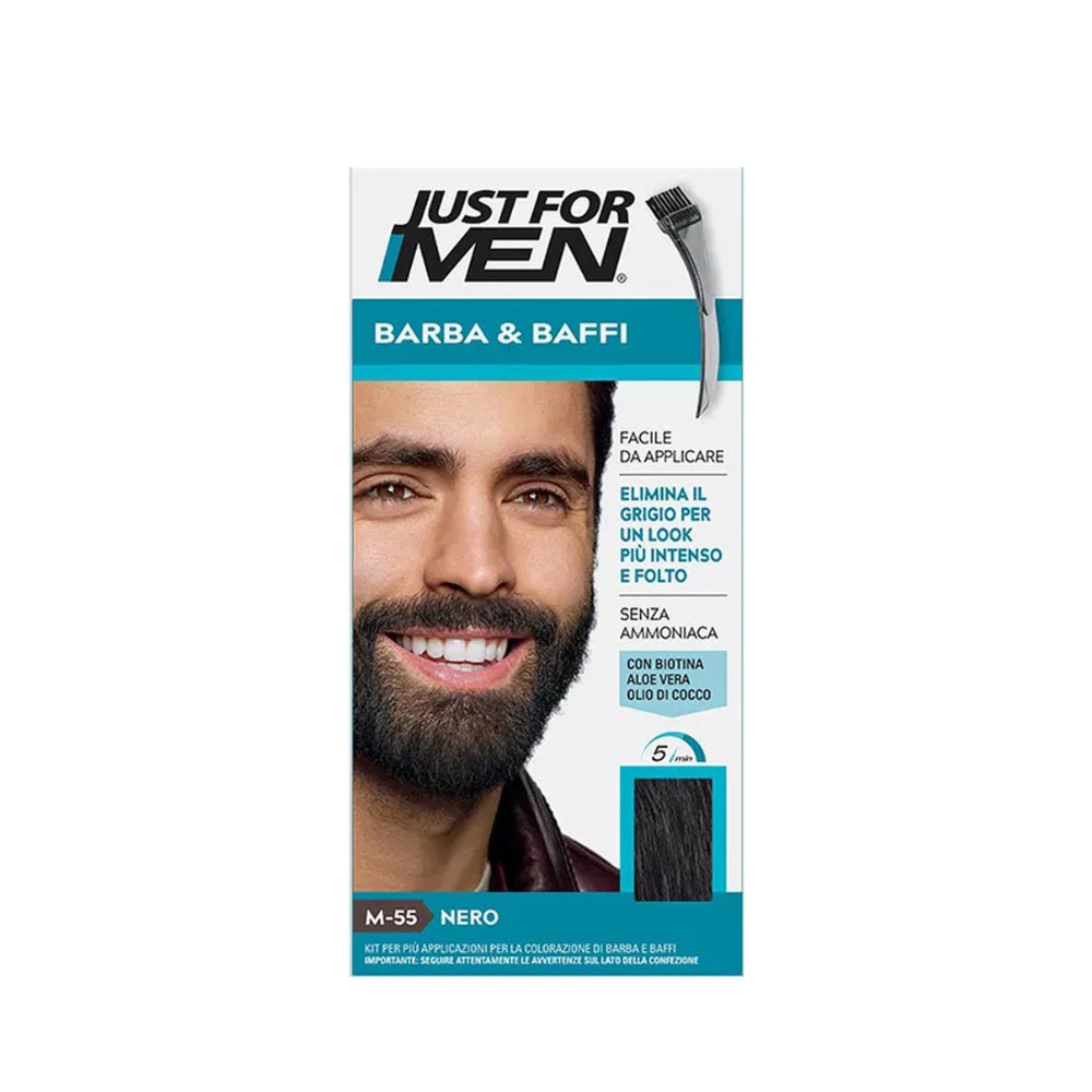 Apenas para Homens Barba e Bigode Cor M55 Preto - Cobertura de Cinza