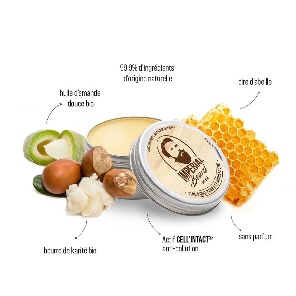 Cera hidratante para barba e bigode Imperial Beard