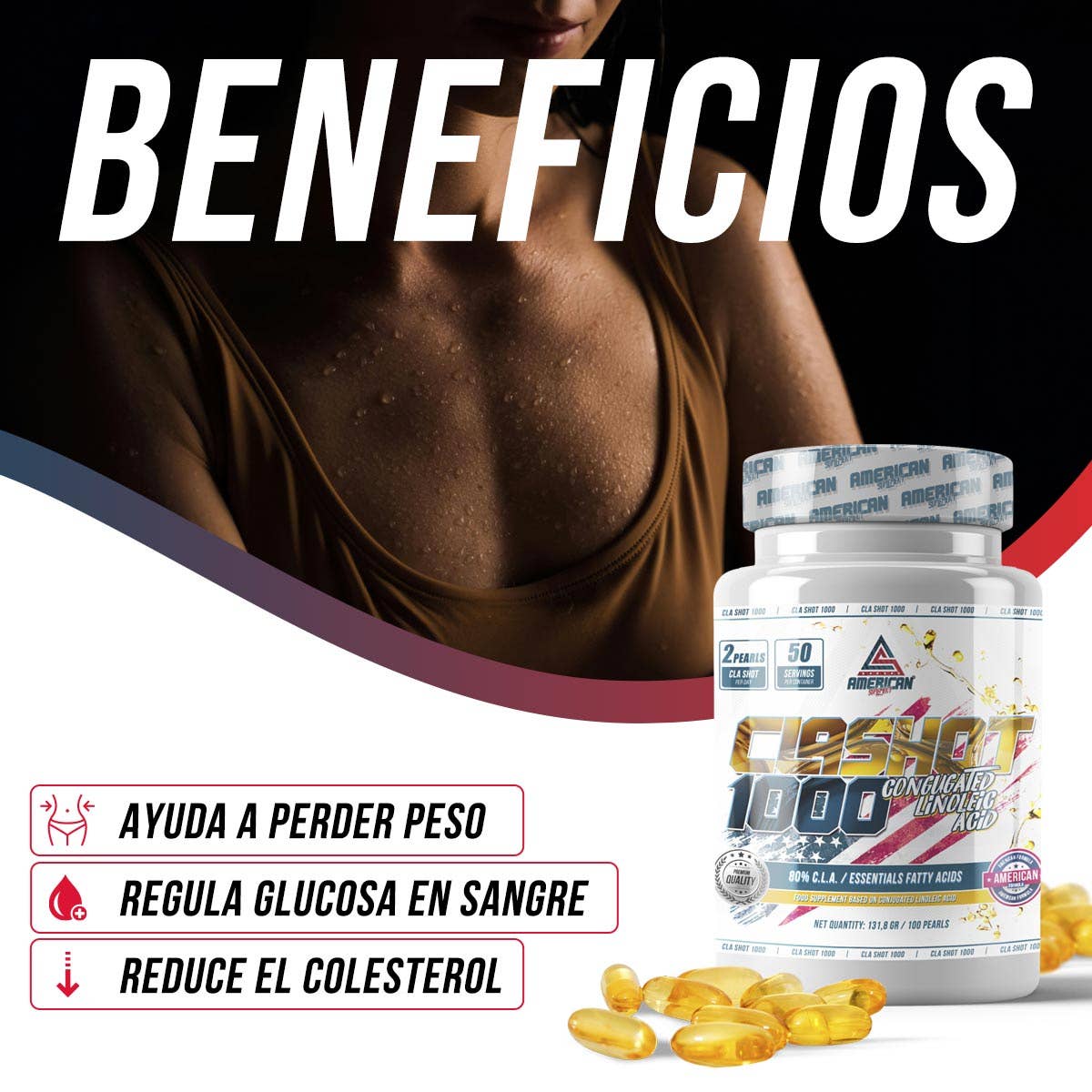 American Supplement | Cla Shot 1000 mg | Queimador de gordura