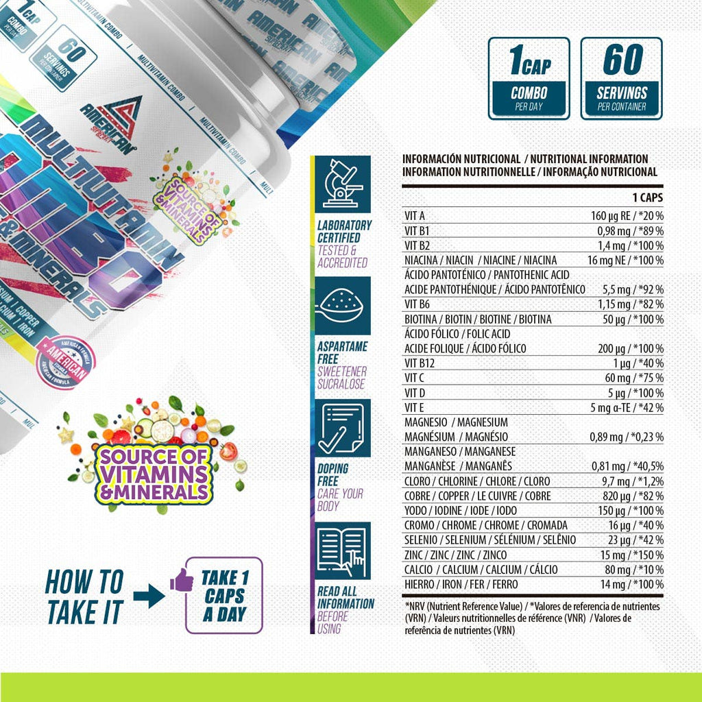 Suplemento American | Combo Multivitamínico 60 cápsulas